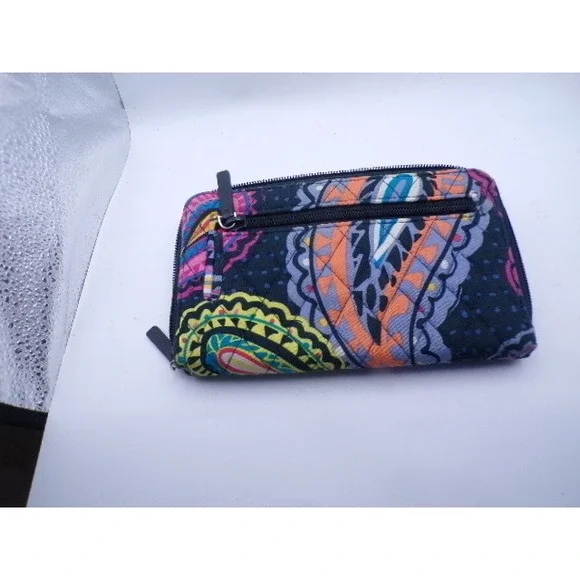 Vera Bradley Wallet Paisley Print Zip Around Clutch Organizer‎ - Picture 2 of 3